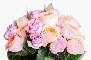 bouquet of hybrid tea roses and floribunda