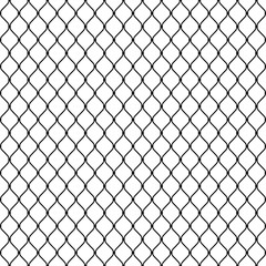 black white chainlink seamless vector background pattern