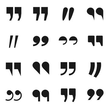 Comma, Comma Icon, Punctuation Mark. Set Of Black Comma Signs Isolated On White. Vector, Cartoon Illustration.