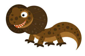 cartoon australian happy and funny lizard isolated on white background- illustration
