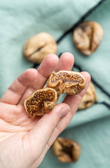 Snack Meal Food Hazelnuts Brown Figs