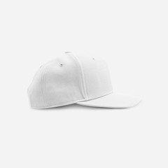 White baseball cap isolated on white background.