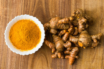 yellow turmeric powder,Indian spice for cooking.