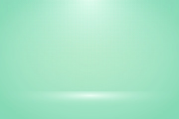 Abstract soft green mint mock up display background with halftone decoration artwork. illustration vector eps10