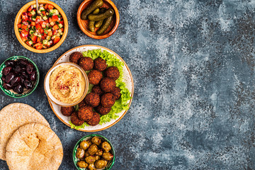 Falafel - traditional dish of Israeli and Middle Eastern cuisine