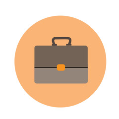 suitcase briefcase icon. flat style. business concept. business portfolio sign. office suitcase symbol.