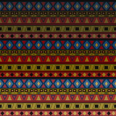 Abstrfact seamless folk ethno retro pattern