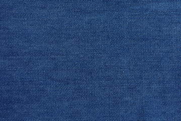 Fototapeta na wymiar Texture of blue jeans as background, closeup