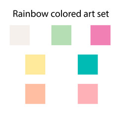 Rainbow colored art set for design , Color Pallet Vector Template Design Illustration