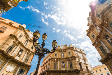 Quattro Canti square in Palermo, Italy