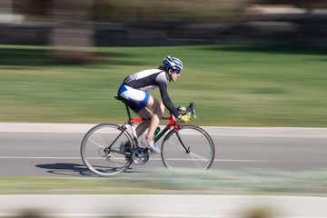 Cyclist on the road