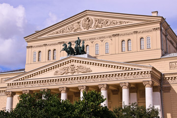 Fototapeta na wymiar Moscow. Russia. Bolshoi theatre. Theatre square. Architecture of Moscow.