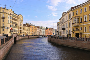 The embankment of the Moika River. St. Petersburg
