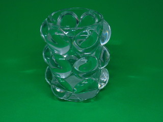 glass of the original shape on a green background