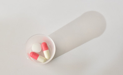 Pain medication and anti-inflammatory capsules after surgery.