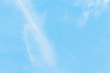 Beautiful blue sky with blurred cirrocumulus white clouds - obrazy, fototapety, plakaty