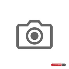 Camera Icon isolated on white background. Flat Line Icon Design Template Element.