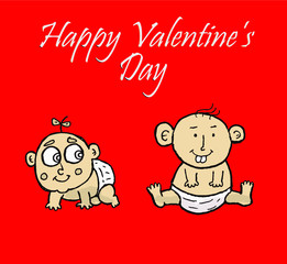 happy valentine's day pretty card