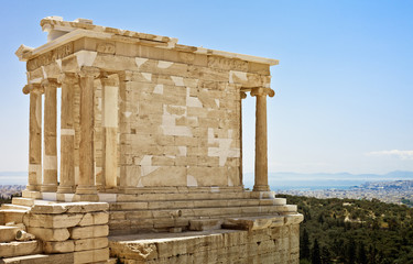 Archaeological temple of a Hellenic time