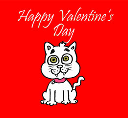 happy valentine's day pretty card