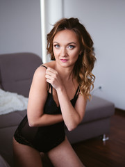 Seductive woman in sexy lingerie