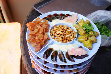 Appetizer traditional  welcome dish.