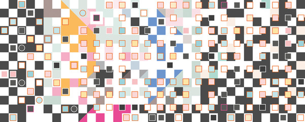 Squares composition, colorful geometrical shapes. Abstract background