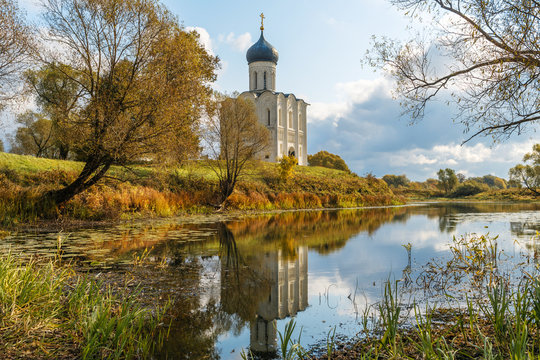 Church of the Intercession on the Nerl in the Vladimir region. Russia.