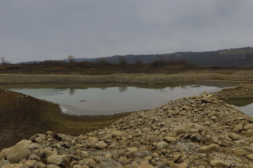 The dried up bed of 