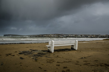  bench on the beach