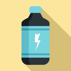 Cold energy drink icon. Flat illustration of cold energy drink vector icon for web design