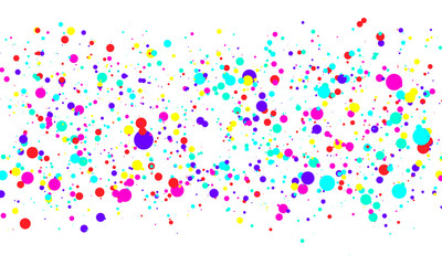 Falling color dots. Fun background. Vector.