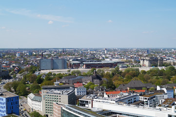 Fototapeta premium Hamburg Panorama vom Michel