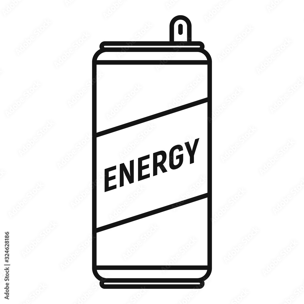 Wall mural caffeine energy drink icon. outline caffeine energy drink vector icon for web design isolated on whi