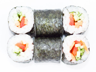 fresh roll japanese food whith local seafood