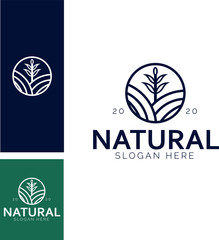 natural plant logo design