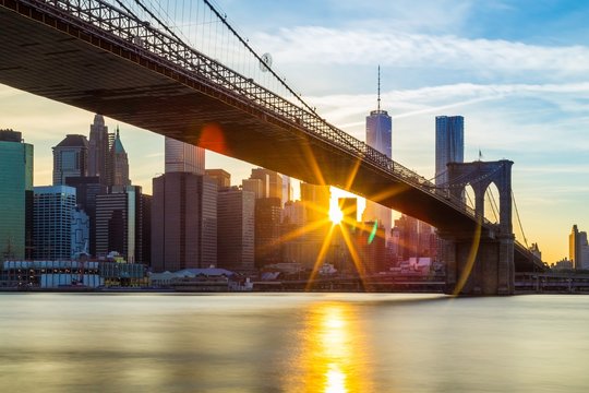 Fototapeta brooklyn bridge in new york city