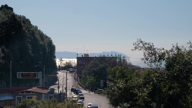 N&aacute;poles. Tr&aacute;fico en el Capodimonte. Campania, Italia, Europa.