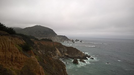 Fototapeta na wymiar Vista a la costa de california