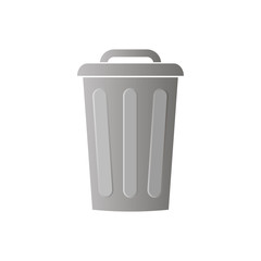 Trash can icon vector isolated on white