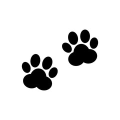 Fototapeta na wymiar Paw prints vector icon. Animal tracks sign isolated