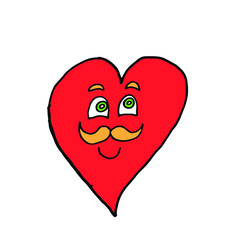 pretty heart emoji icon. vector illustrasyon.