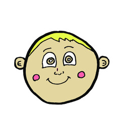 bald man head work illustration.This is vector work. Can be used as symbol, logo.