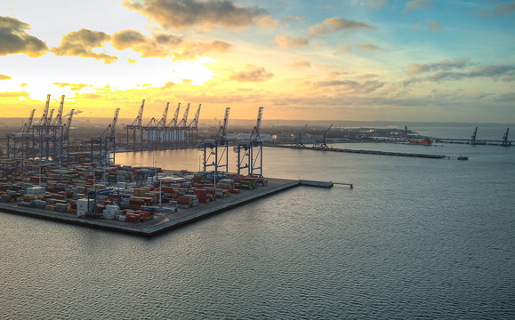 dct terminal port gdansk from above