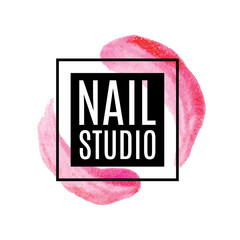 Vector logo of nail care Studio, nail Polish