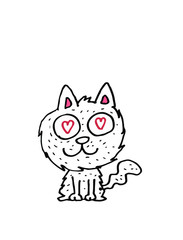 cat vecvtor illustration. cartoons 