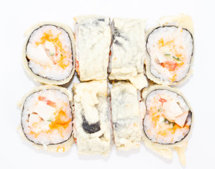 fresh roll japanese food with local seafood