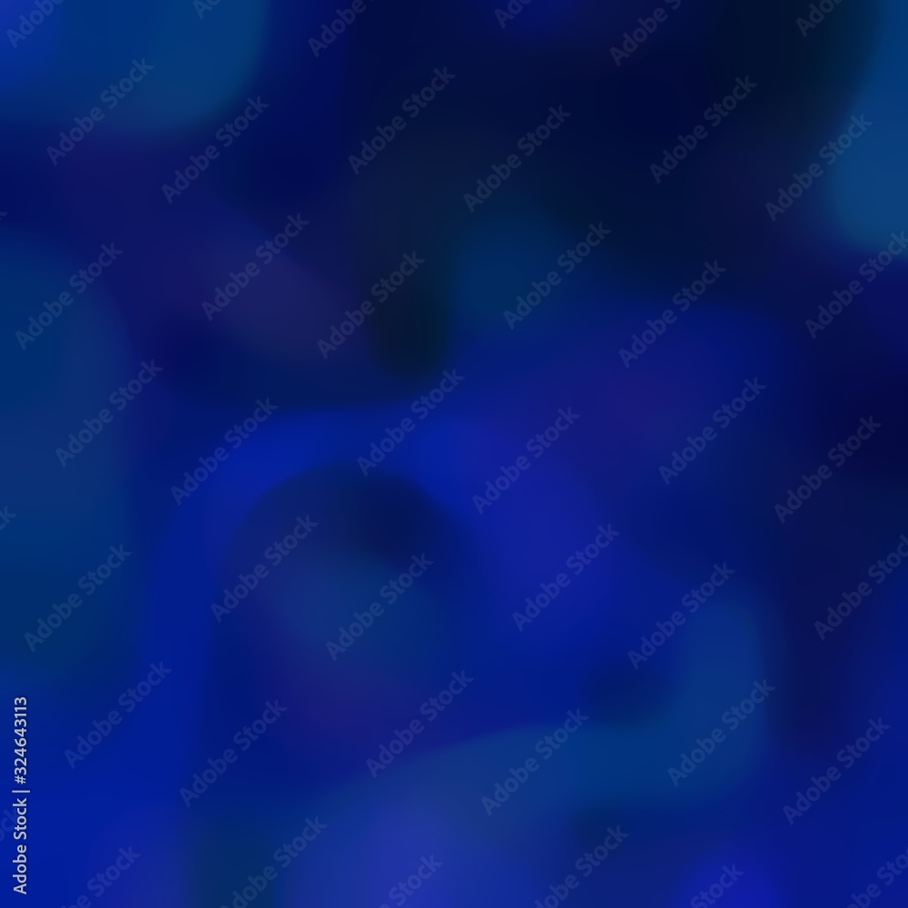 Fototapete soft blurred square format background bokeh graphic with midnight blue, very dark blue and dark blue