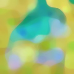 blurred square format background bokeh graphic with dark khaki, light sea green and pastel blue colors and free text space