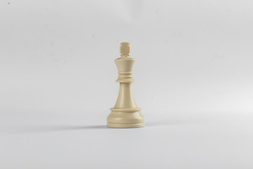 A white king isolated on white background